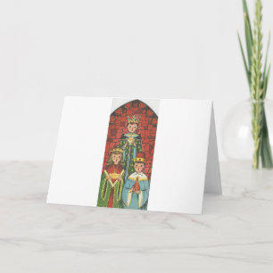 Tarjeta Festiva Vintage Three Wise Choir