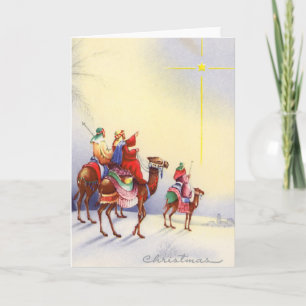 Tarjeta Festiva Vintage Three Wise Men Card