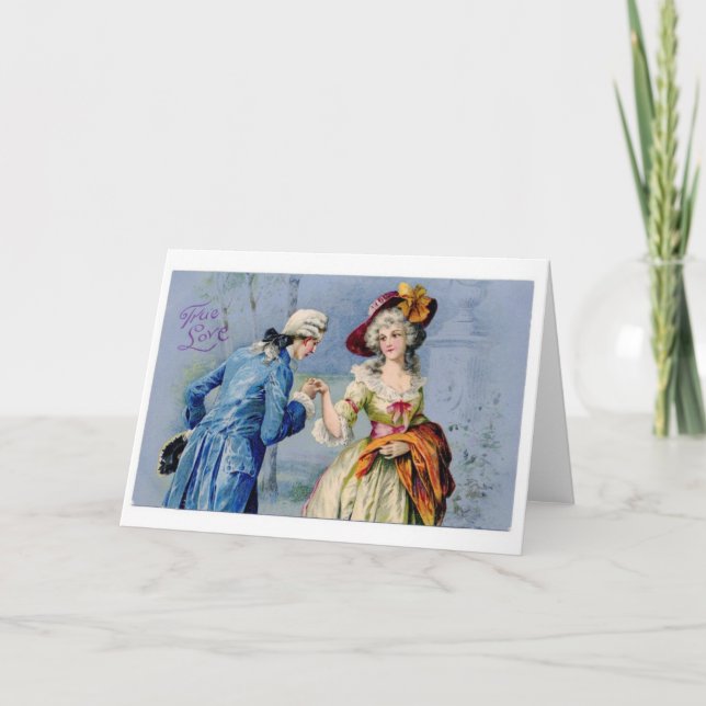 Tarjeta Festiva Vintage True Love Card (Anverso)