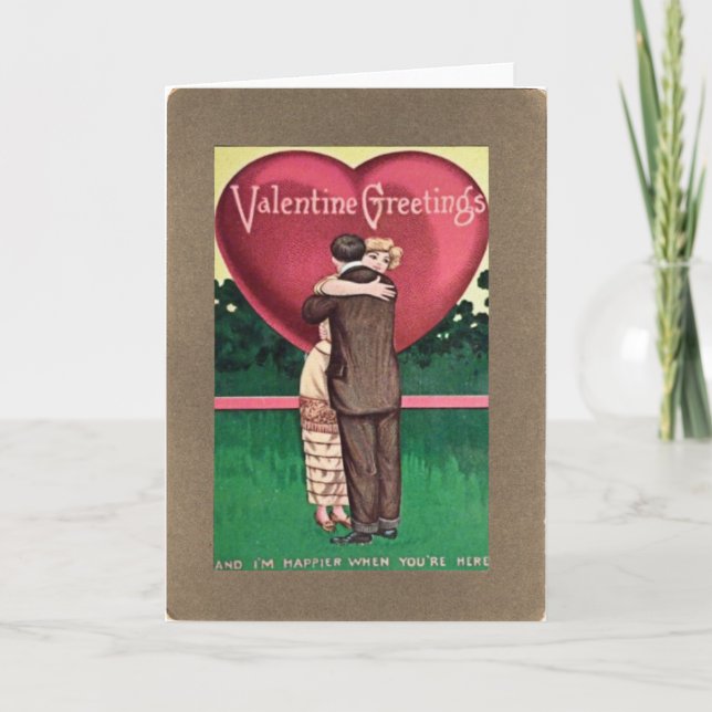 Tarjeta Festiva Vintage Valentcard (Anverso)