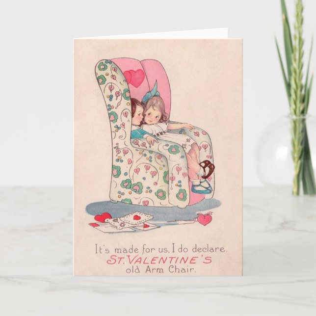 Tarjeta Festiva Vintage Valentcard (Anverso)