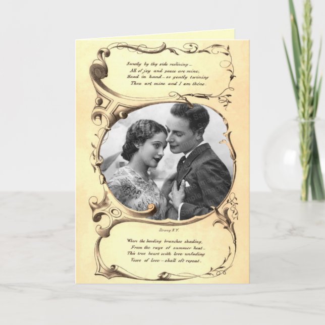 Tarjeta Festiva Vintage Valentcard (Anverso)