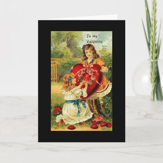 Tarjeta Festiva Vintage Valentine (Anverso)