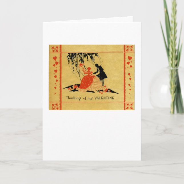 Tarjeta Festiva Vintage Valentine (Anverso)