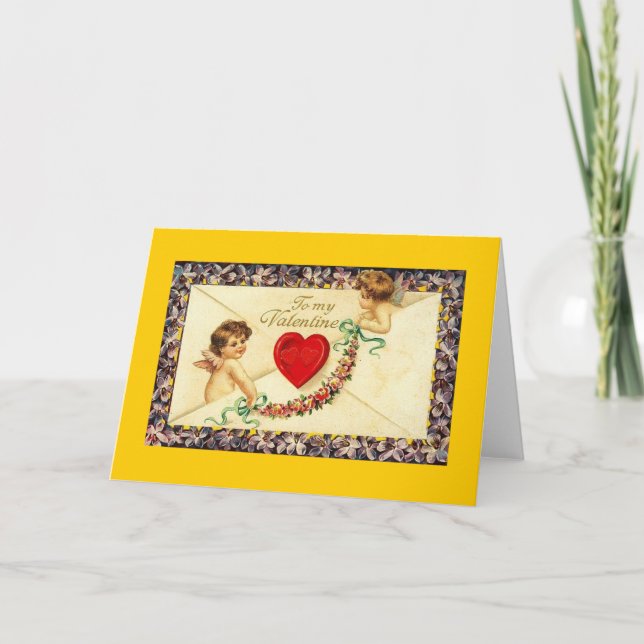 Tarjeta Festiva Vintage Valentine (Anverso)