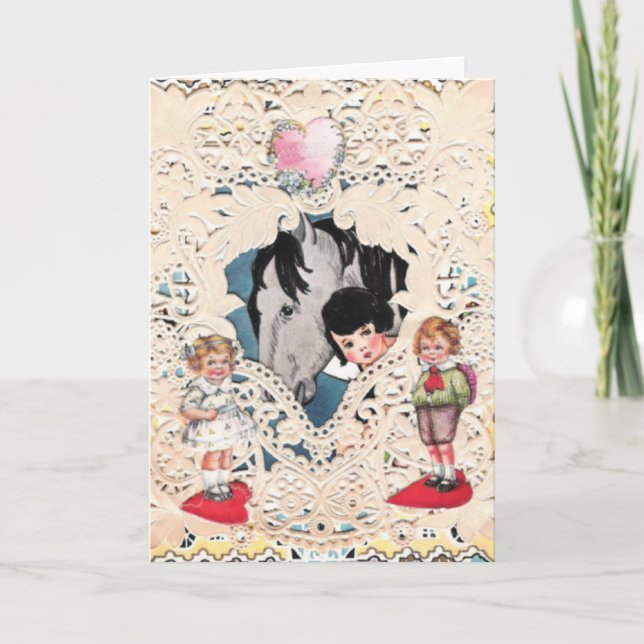 Tarjeta Festiva Vintage Valentine (Anverso)