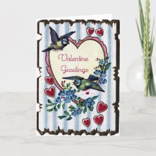 Tarjeta Festiva Vintage Valentine
