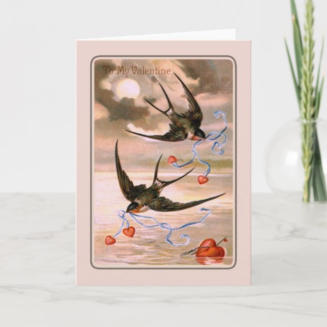 Tarjeta Festiva Vintage Valentine (Anverso)