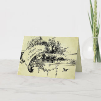 Tarjeta Festiva Vintage Valentine