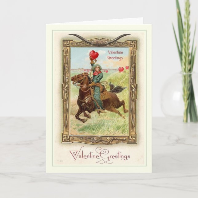 Tarjeta Festiva Vintage Valentine (Anverso)