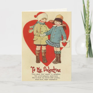 Tarjeta Festiva Vintage Valentine Card para niños