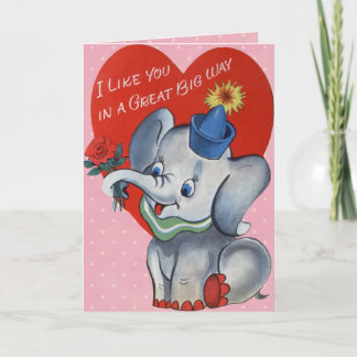 Tarjeta Festiva Vintage Valentine Card para niños