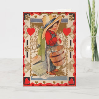Tarjeta Festiva Vintage Valentine Card para niños