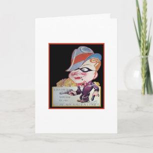 Tarjeta Festiva Vintage Valentine - Cargado con amor,