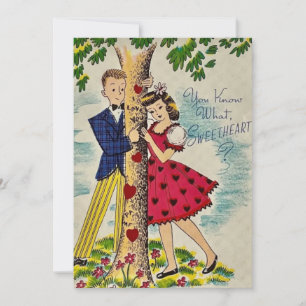 Tarjeta Festiva Vintage Valentine Day Prima