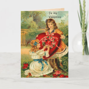 Tarjeta Festiva Vintage Valentine Friends Card