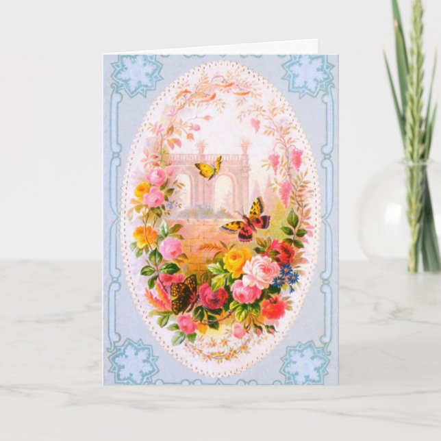 Tarjeta Festiva Vintage Valentine Greeting Card (Anverso)