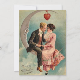 Tarjeta Festiva Vintage Valentine Lovers