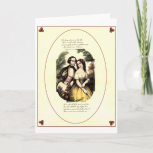 Tarjeta Festiva Vintage Valentine - Shakespearean Love,