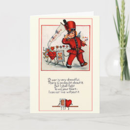 Tarjeta Festiva Vintage Valentine Soldier Love War
