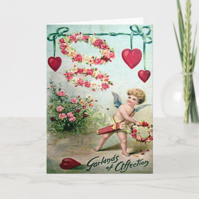 Tarjeta Festiva Vintage Victorian Valentine (Anverso)