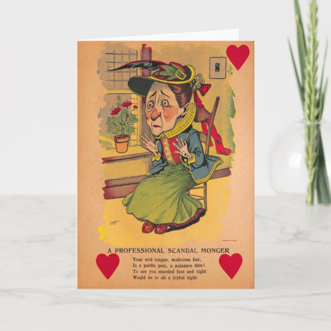 Tarjeta Festiva Vintage Vinegar Valentine - Scandel Monger, (Anverso)