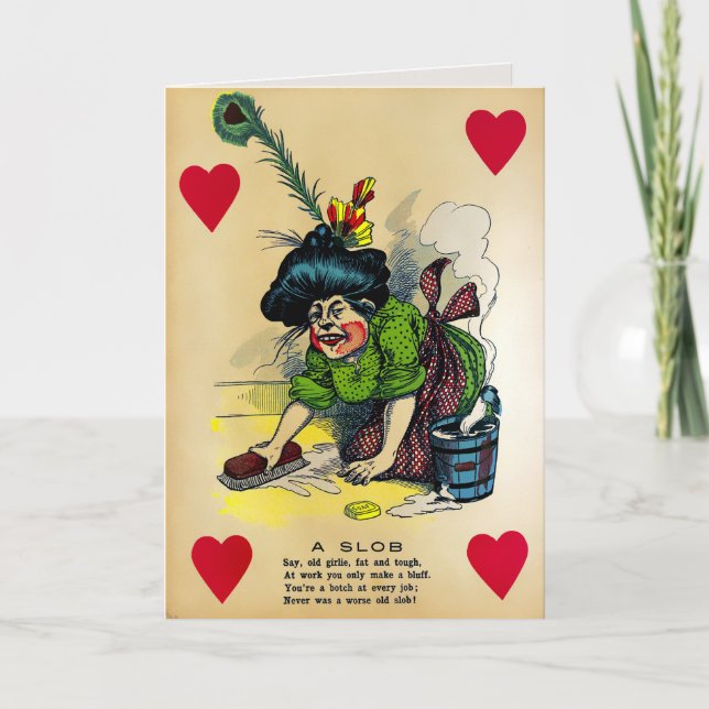 Tarjeta Festiva Vintage Vinegar Valentines Card (Anverso)