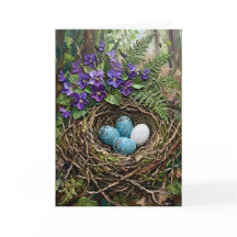 Violetas inspiradoras de primavera Nido de pájaros