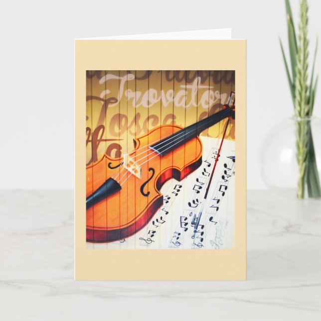 Tarjeta Festiva Violin (Anverso)
