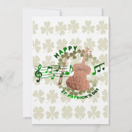 Tarjeta Festiva Violin Día de San Patricio 