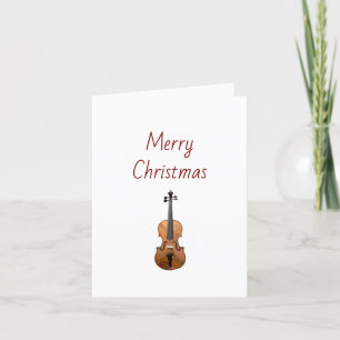 Tarjeta Festiva Violin Merry Christmas, instrumento musical