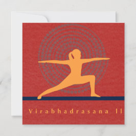 Tarjeta Festiva Virabhadrasana II Art Card