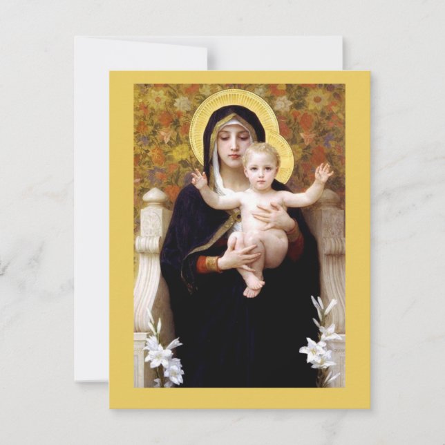 Tarjeta Festiva Virgen de los lirios (Anverso)