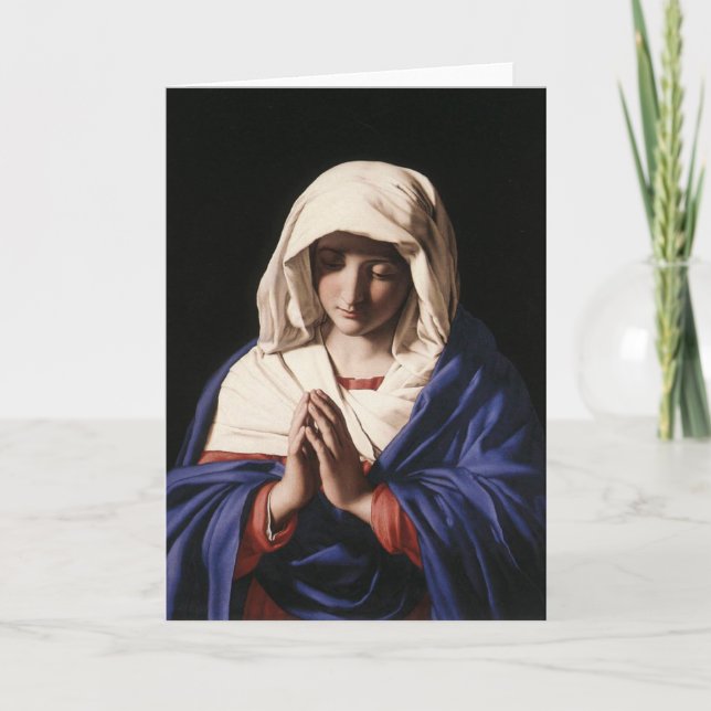 Tarjeta Festiva Virgen María (Anverso)