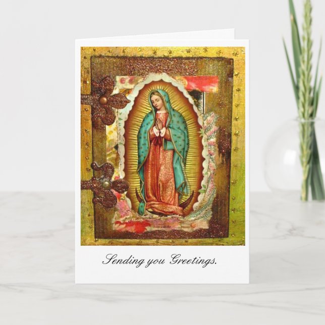 Tarjeta Festiva Virgen María (Anverso)