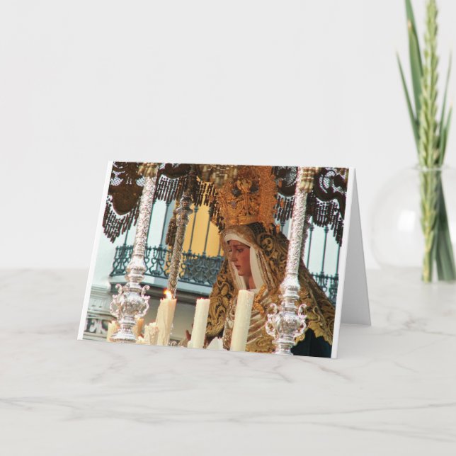 Tarjeta Festiva Virgen María (Anverso)