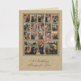 Tarjeta Festiva Virgen María Jesús Rosario Santo Arte Religioso
