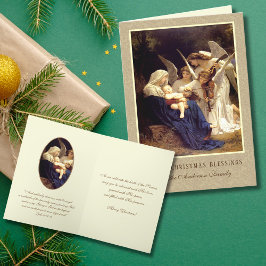 Tarjeta Festiva Virgen María Religiosa Navideña Vintage Niño Jesús