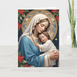 Tarjeta Festiva Virgen María Santísima Católica Tradicional
