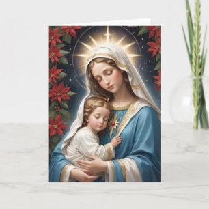 Tarjeta Festiva Virgen María Santísima Católica Tradicional