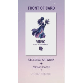 Tarjeta Festiva Virgo Birthday Card