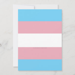 Tarjeta Festiva Visibilidad de la bandera del orgullo transgénero 