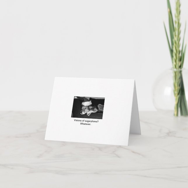 Tarjeta Festiva Visiones de Sugarplums… (Anverso)