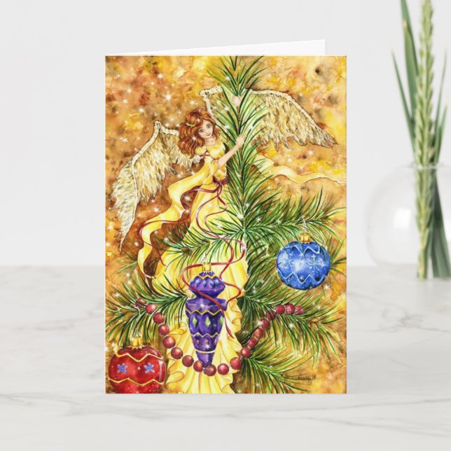 Tarjeta Festiva Vista de color rosa (Anverso)