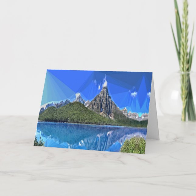 Tarjeta Festiva Vista de montaña en Canadá (Anverso)