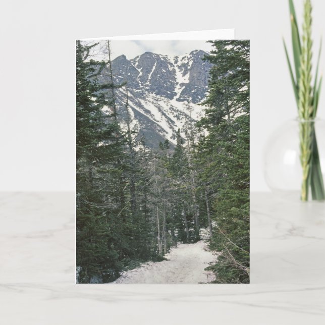 Tarjeta Festiva Vista de senderos de Mt Washington (Anverso)