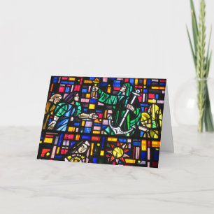 Tarjeta Festiva vitral pascua