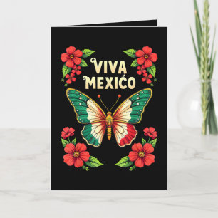 Tarjeta Festiva Viva México Día de la Independencia de México