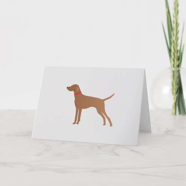 Tarjeta Festiva Vizsla clásica (Anverso)
