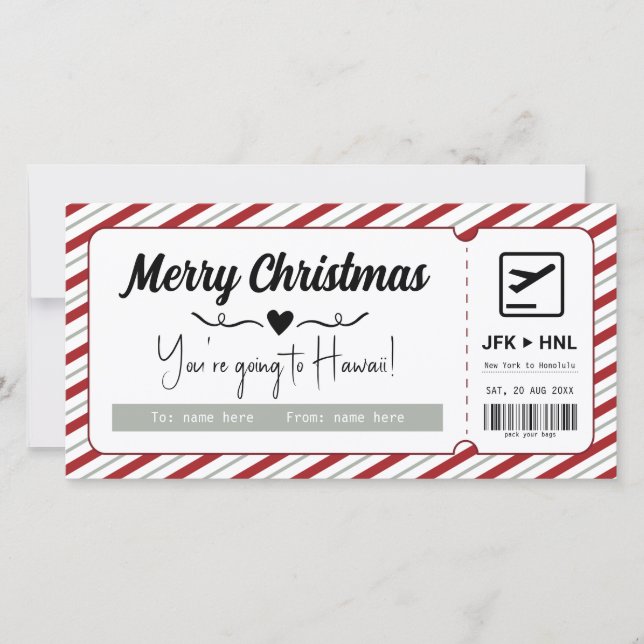 Tarjeta Festiva Vocero de regalo de vacaciones sorpresa digital o  (Anverso)